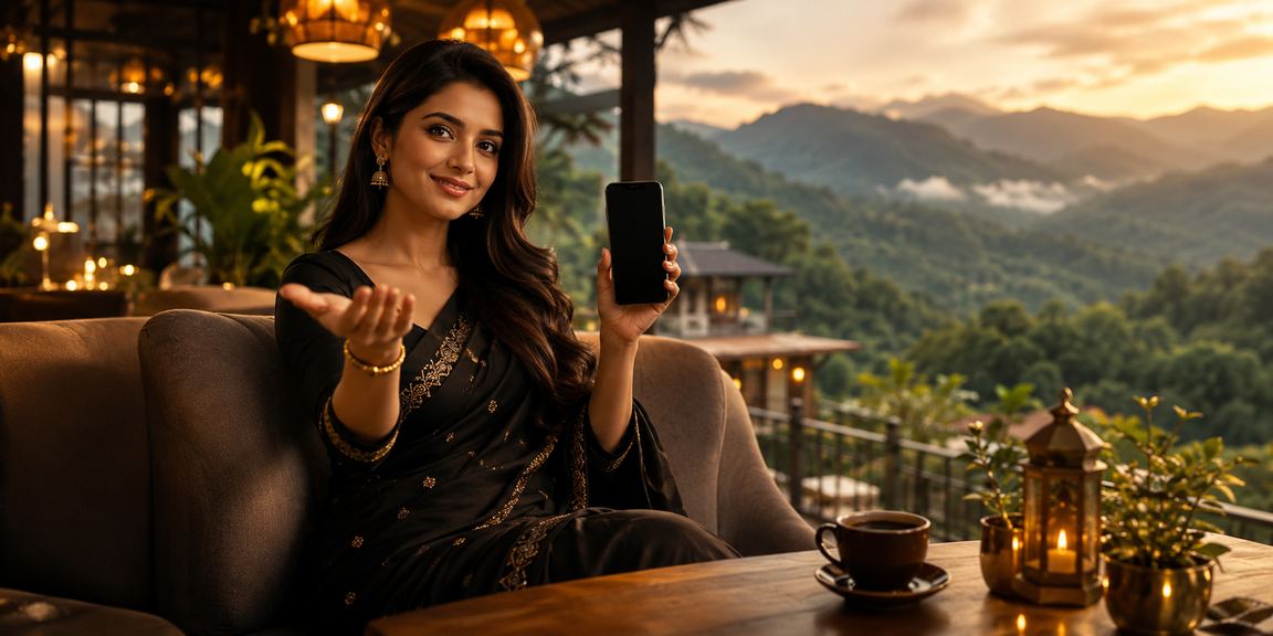 বান্দরবানে মোবাইলে পেমেন্ট করছেন একজন ব্যবহারকারী