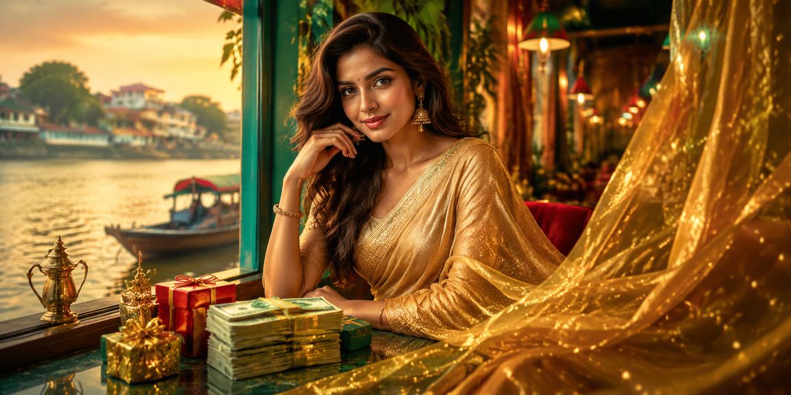 ময়মনসিংহে শাড়ি পরিহিত একজন নারী ভিআইপি বোনাস ও বেটিং উপভোগ করছেন